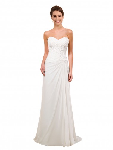 Boutique Ivoire Fourreau Mousseline Robes de mariée