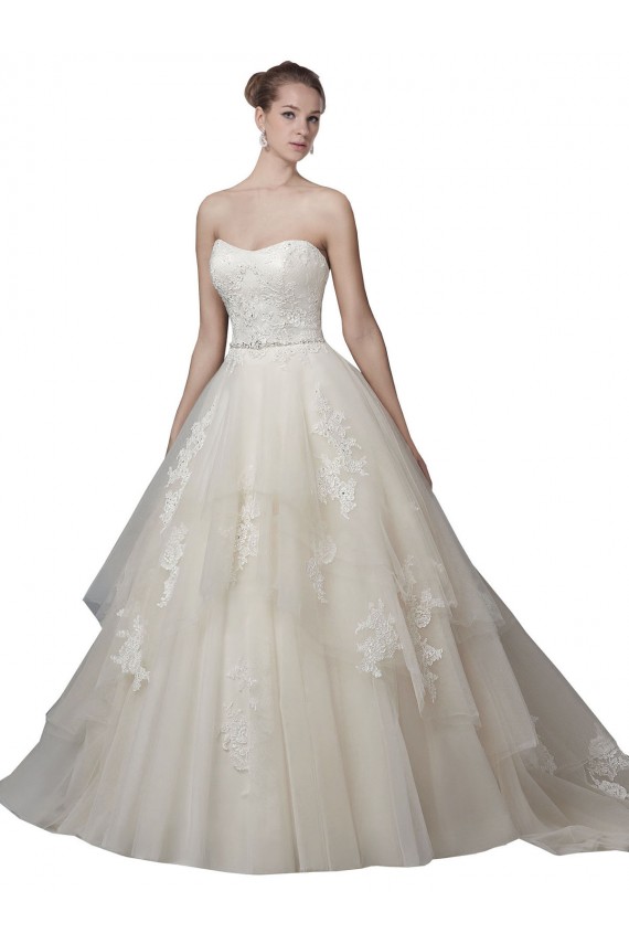 Boutique Ivoire Princesse Scoop Sans bretelle Tulle Dentelle Robes de mariée