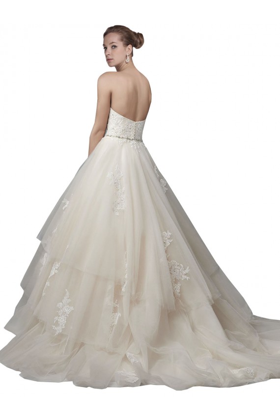 Boutique Ivoire Princesse Scoop Sans bretelle Tulle Dentelle Robes de mariée