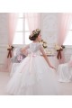 Boutique Ivoire Princesse Tulle Dentelle Longue Robes de demoiselle d'honneur - fillette