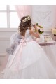 Boutique Ivoire Princesse Tulle Dentelle Longue Robes de demoiselle d'honneur - fillette