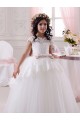 Boutique Ivoire Princesse Tulle Dentelle Longue Robes de demoiselle d'honneur - fillette