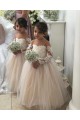 Boutique Ivoire Princesse Tulle Dentelle Longue Robes de demoiselle d'honneur - fillette