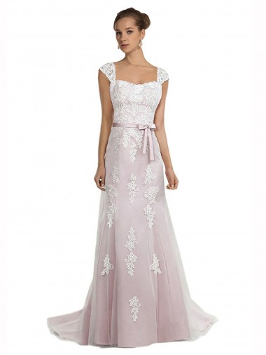 Boutique Ivoire & Rose Sirène Sans bretelle Balayage train Tulle Dentelle Plage Robes de mariée