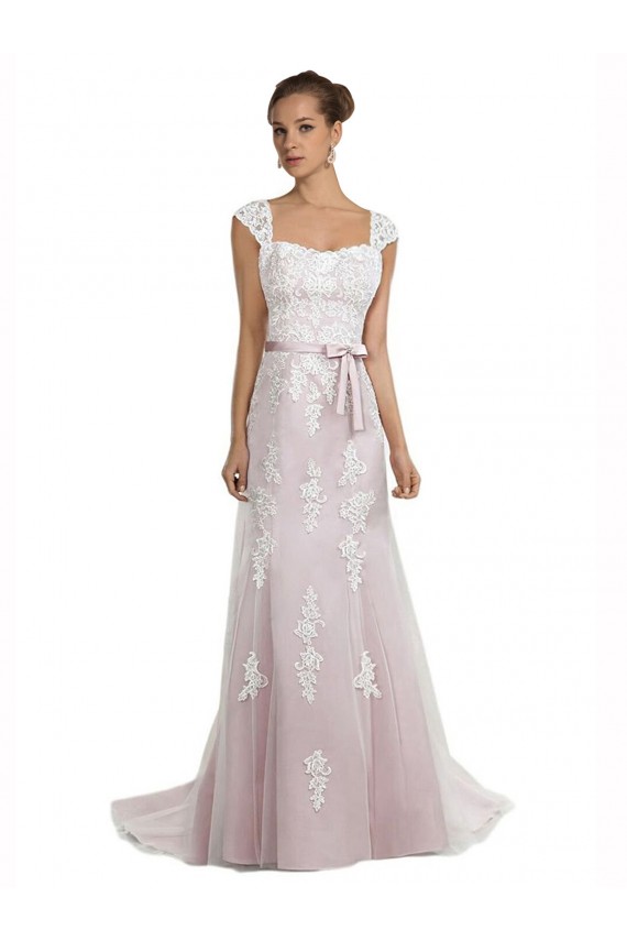 Boutique Ivoire & Rose Sirène Sans bretelle Balayage train Tulle Dentelle Plage Robes de mariée