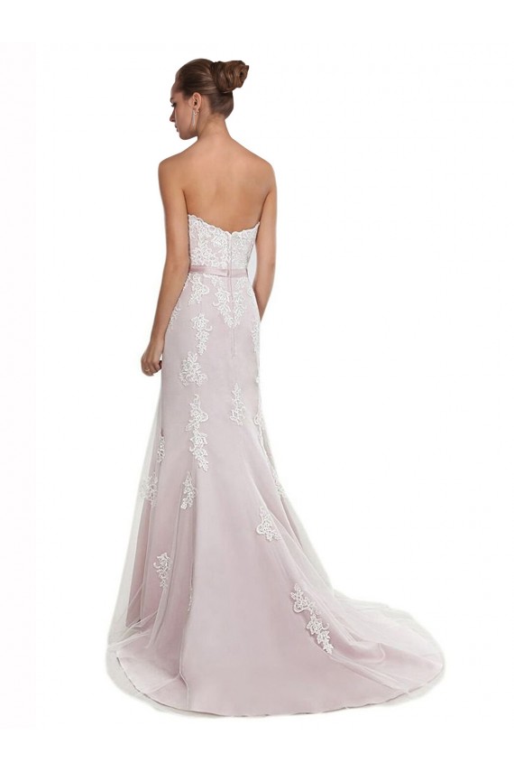 Boutique Ivoire & Rose Sirène Sans bretelle Balayage train Tulle Dentelle Plage Robes de mariée