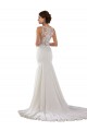 Boutique Ivoire Sirène Balayage train Dentelle Crêpe Stretch Robes de mariée
