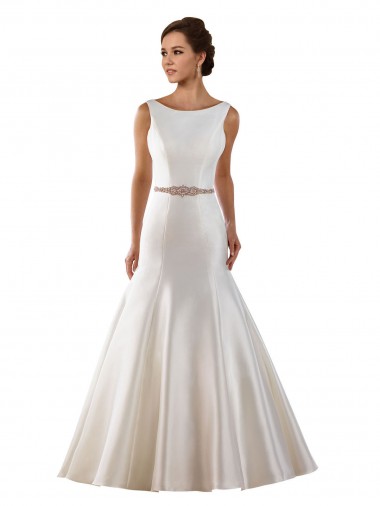 Boutique Ivoire Sirène Bateau Satiné Robes de mariée