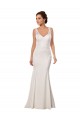Boutique Ivoire Sirène Col V Dentelle Crêpe Stretch Robes de mariée