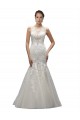 Boutique Ivoire Sirène Illusion Balayage train Tulle Dentelle Robes de mariée