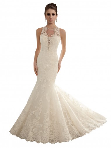 Boutique Ivoire Sirène Illusion Dentelle Robes de mariée