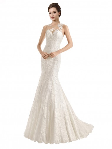 Boutique Ivoire Sirène Illusion Dentelle Robes de mariée