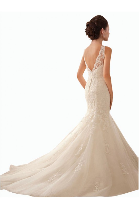 Boutique Ivoire Sirène Illusion Tulle Dentelle Robes de mariée