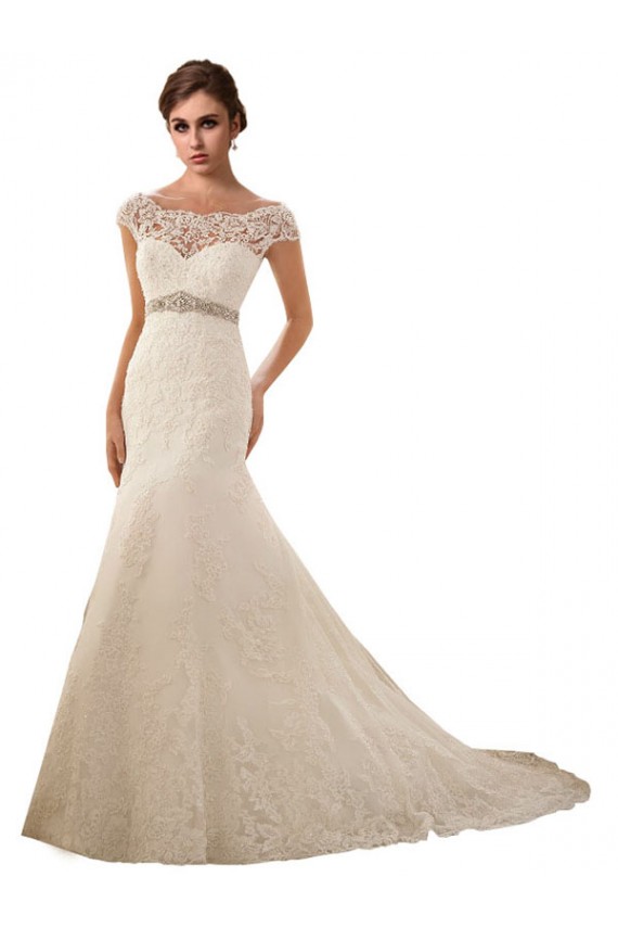 Boutique Ivoire Sirène Illusion Tulle Dentelle Robes de mariée