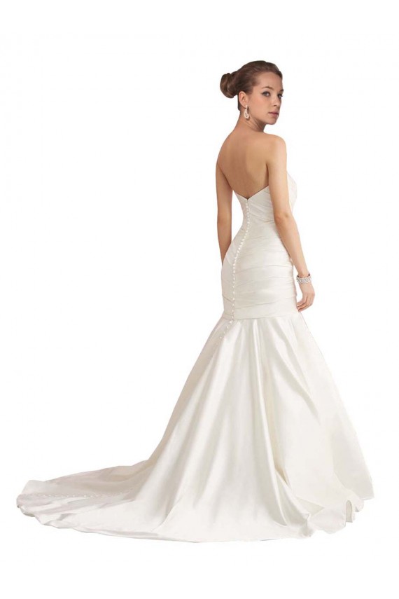 Boutique Ivoire Sirène Sans bretelle Satiné Plage Robes de mariée