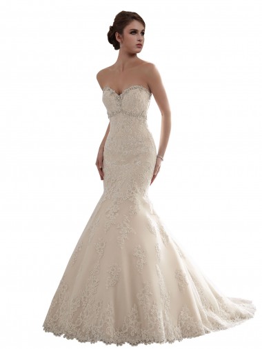 Boutique Ivoire Sirène Tulle Dentelle Classique Robes de mariée