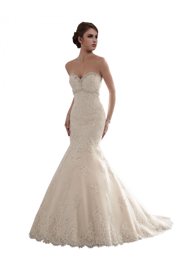 Boutique Ivoire Sirène Tulle Dentelle Classique Robes de mariée