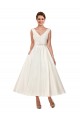 Boutique Ivoire Trapèze Col V Satiné Robes de mariée