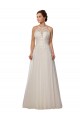 Boutique Ivoire Trapèze Illusion Balayage train Tulle Robes de mariée