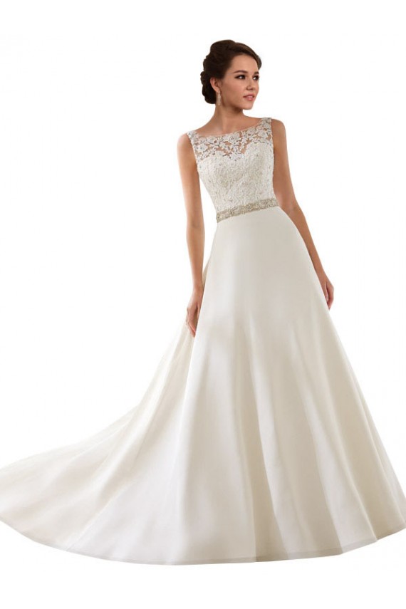 Boutique Ivoire Trapèze Illusion Dentelle Robes de mariée