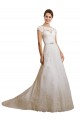 Boutique Ivoire Trapèze Illusion Tulle Dentelle Classique Robes de mariée