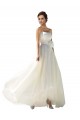 Boutique Ivoire Trapèze Sans bretelle Mousseline Robes de mariée