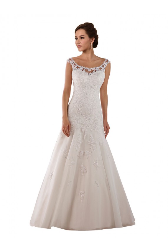 Boutique Ivoire Trapèze Scoop Tulle Robes de mariée