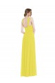 Boutique Jaune Trapèze Bretelles spaghetti Mousseline Longue Robes demoiselle d'honneur