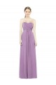Boutique Lavande foncée Trapèze Mousseline Longue Robes demoiselle d'honneur