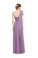 Boutique Lavande foncée Trapèze Mousseline Longue Robes demoiselle d'honneur