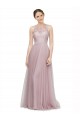 Boutique Light Lilac Trapèze Tulle Dentelle Longue Robes demoiselle d'honneur