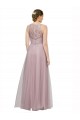 Boutique Light Lilac Trapèze Tulle Dentelle Longue Robes demoiselle d'honneur