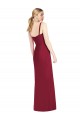 Boutique Lilas Sirène Bretelles spaghetti Col V Sans bretelle Mousseline Longue Robes demoiselle d'honneur