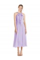 Boutique Lilas Trapèze Licou Mousseline Courte Robes demoiselle d'honneur / Robes de cocktail