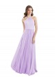 Boutique Lilas Trapèze Licou Mousseline Longue Robes demoiselle d'honneur