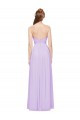 Boutique Lilas Trapèze Sans bretelle Mousseline Longue Robes demoiselle d'honneur