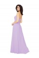 Boutique Lilas Trapèze Sans bretelle Mousseline Longue Robes demoiselle d'honneur
