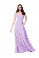 Boutique Lilas Trapèze Scoop Mousseline Longue Robes demoiselle d'honneur