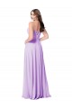 Boutique Lilas Trapèze Scoop Mousseline Longue Robes demoiselle d'honneur