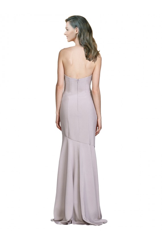 Boutique Lilas arctique Sirène Sans bretelle Crêpe Stretch Longue Robes demoiselle d'honneur / Robes de bal