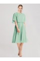 Boutique Menthe verte Trapèze Mousseline Courte Robes demoiselle d'honneur