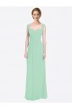 Boutique Menthe verte Trapèze Mousseline Longue Robes demoiselle d'honneur