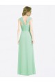 Boutique Menthe verte Trapèze Mousseline Longue Robes demoiselle d'honneur