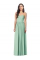 Boutique Menthe verte Trompette Sans bretelle Mousseline Longue Robes demoiselle d'honneur