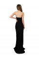 Boutique Noir Colonne Sans bretelle Col Haut Crêpe Stretch Longue Formelles Robes demoiselle d'honneur / Robes de soirée / Robes de bal