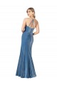Boutique Noir Fourreau Bretelles spaghetti Col bijou Velours Stretch Longue Formelles Robes demoiselle d'honneur / Robes de soirée / Robes de bal
