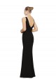 Boutique Noir Fourreau Col V Mousseline Longue Robes demoiselle d'honneur