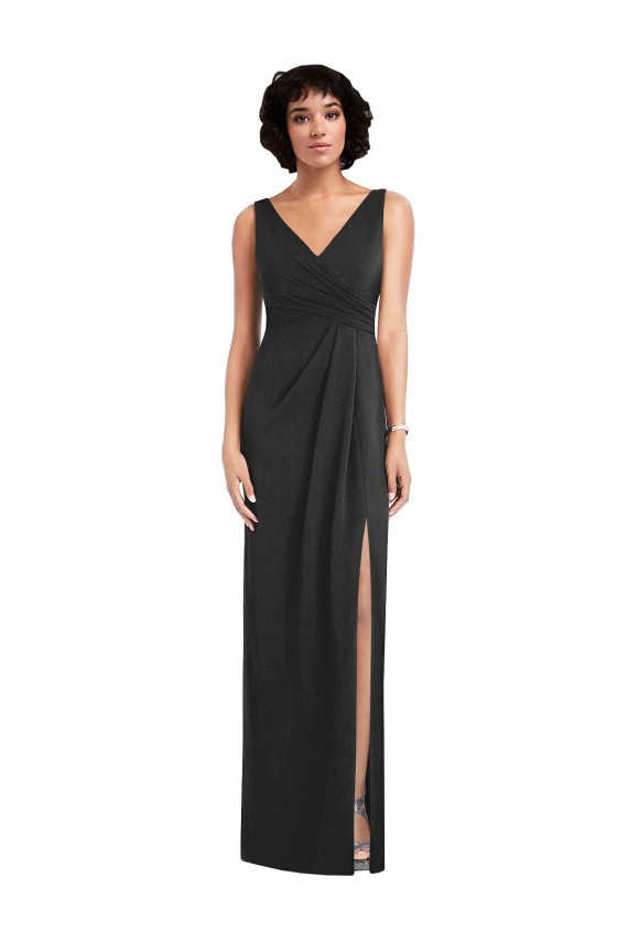 Boutique Noir Fourreau Col V Spandex Longue Formelles Robes demoiselle d'honneur / Robes de soirée / Robes de bal