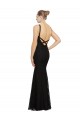 Boutique Noir Fourreau Col bijou Dentelle Longue Robes demoiselle d'honneur