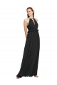 Boutique Noir Fourreau Licou Mousseline Longue Robes demoiselle d'honneur